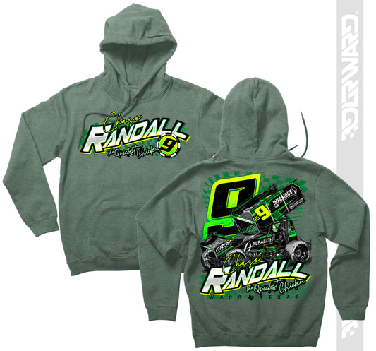 Neon Nine Hoodie - Heather Green
