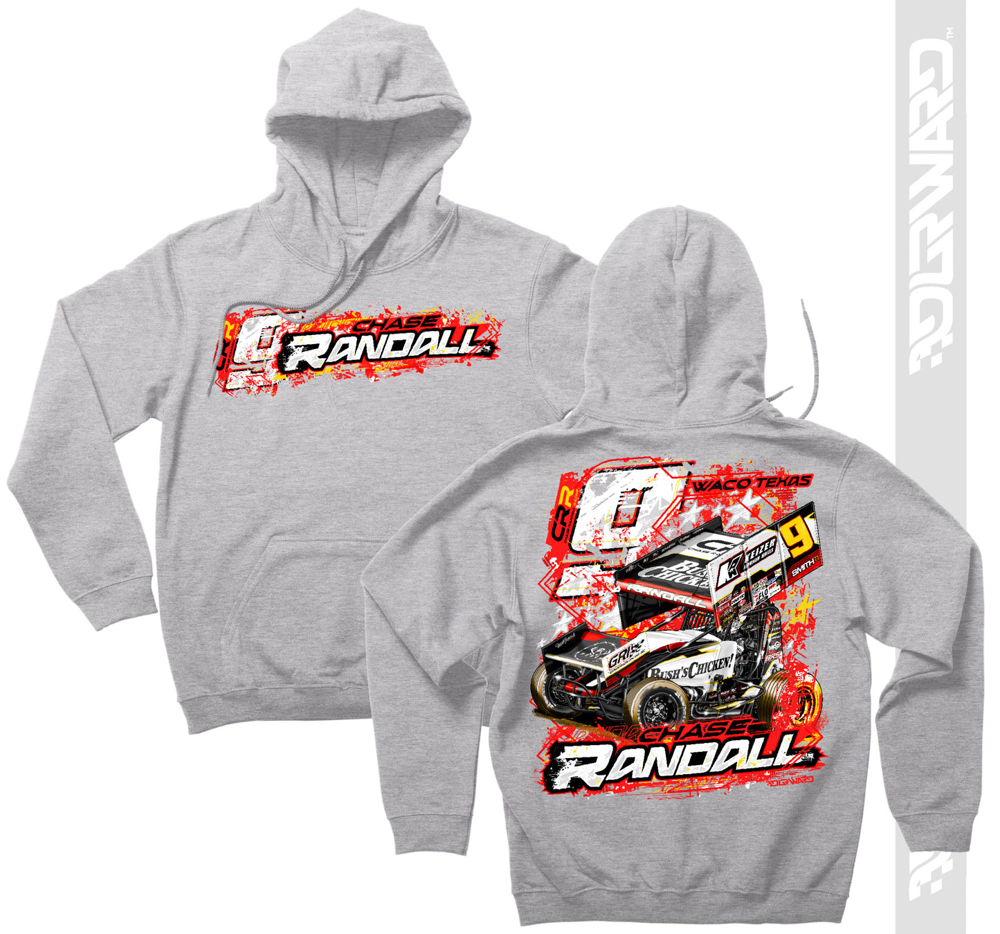 Back in Red Hoodie - Sport Gray