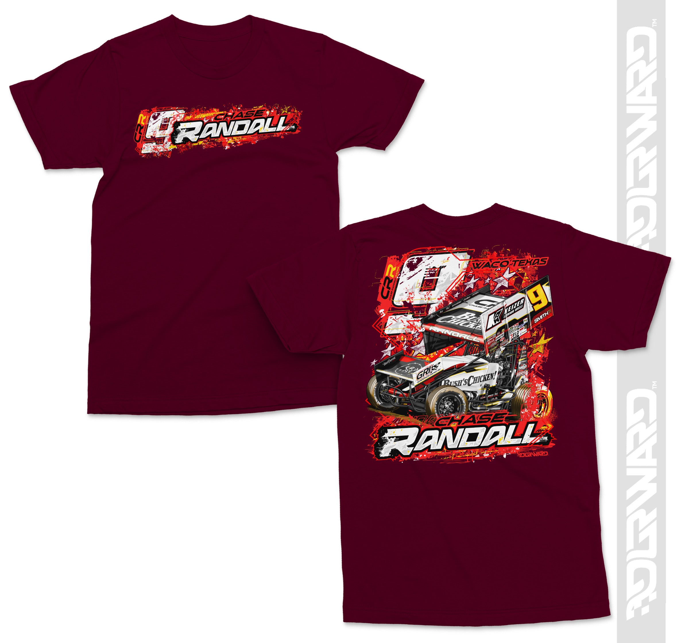 Back in Red T-Shirt - Maroon – Chase Randall Racing