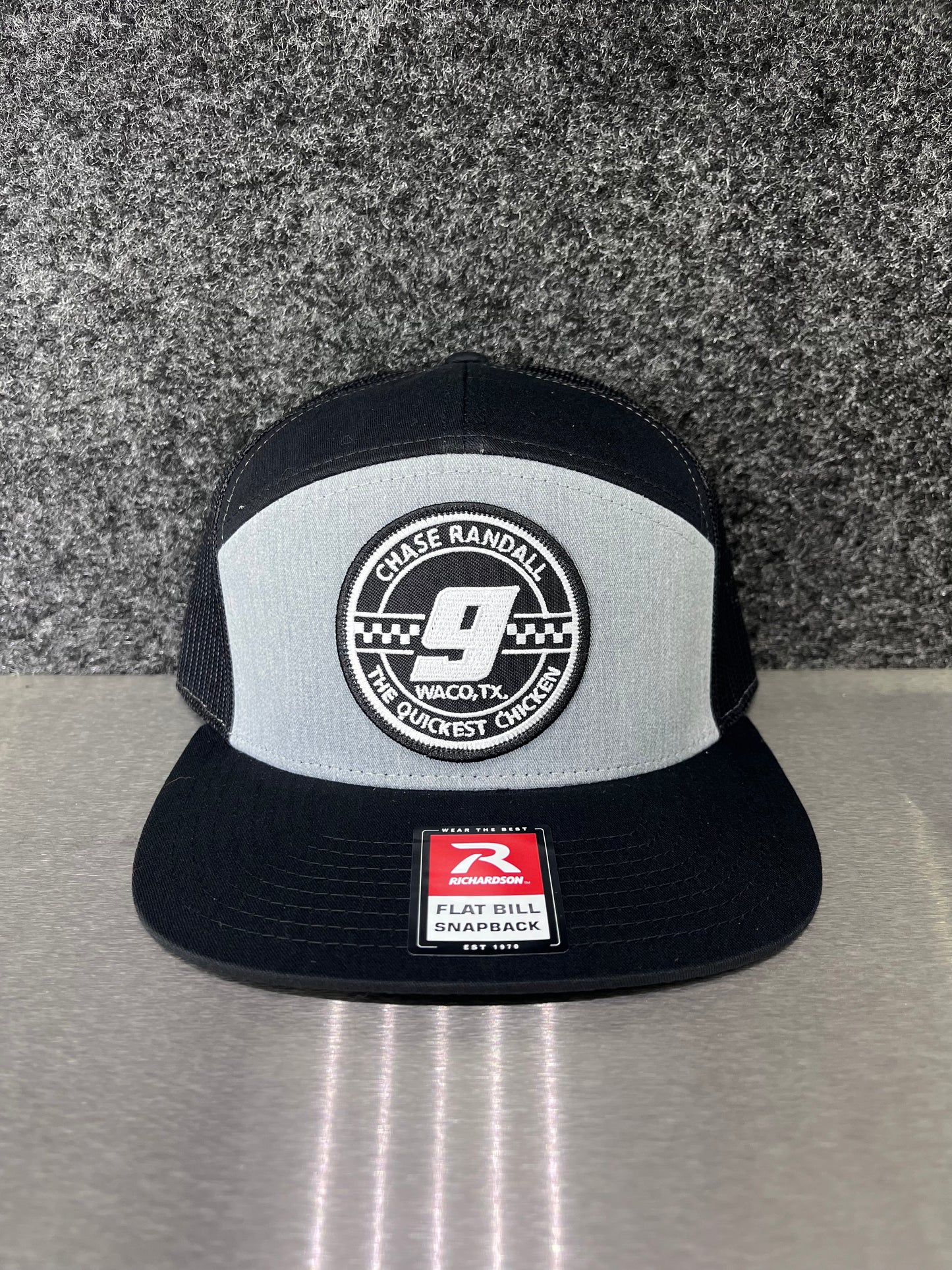#9 Gray/Black Lifestyle Patch Hat