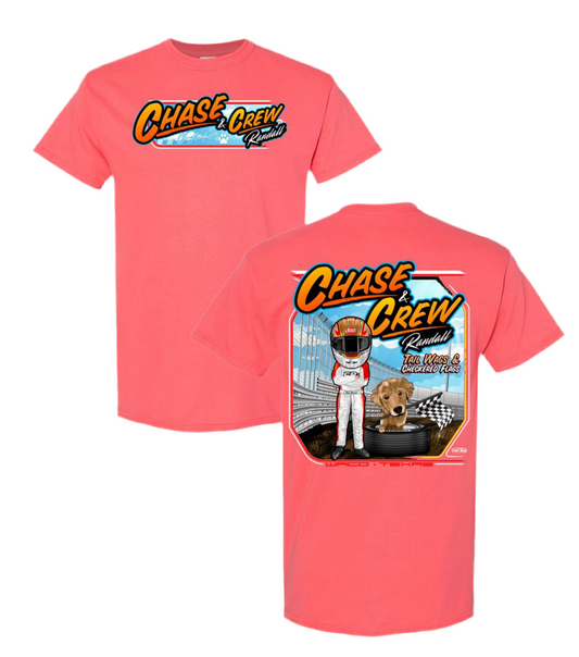 Gildan Heavy Cotton Chase & Crew T-shirt Coral Silk