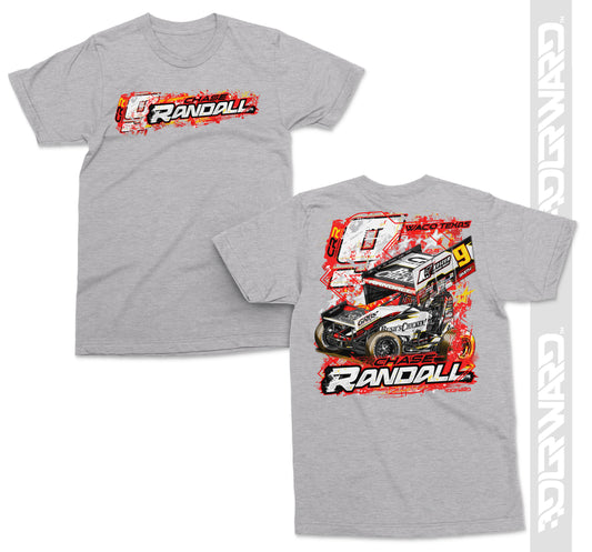 Back in Red T-Shirt - Ash Gray