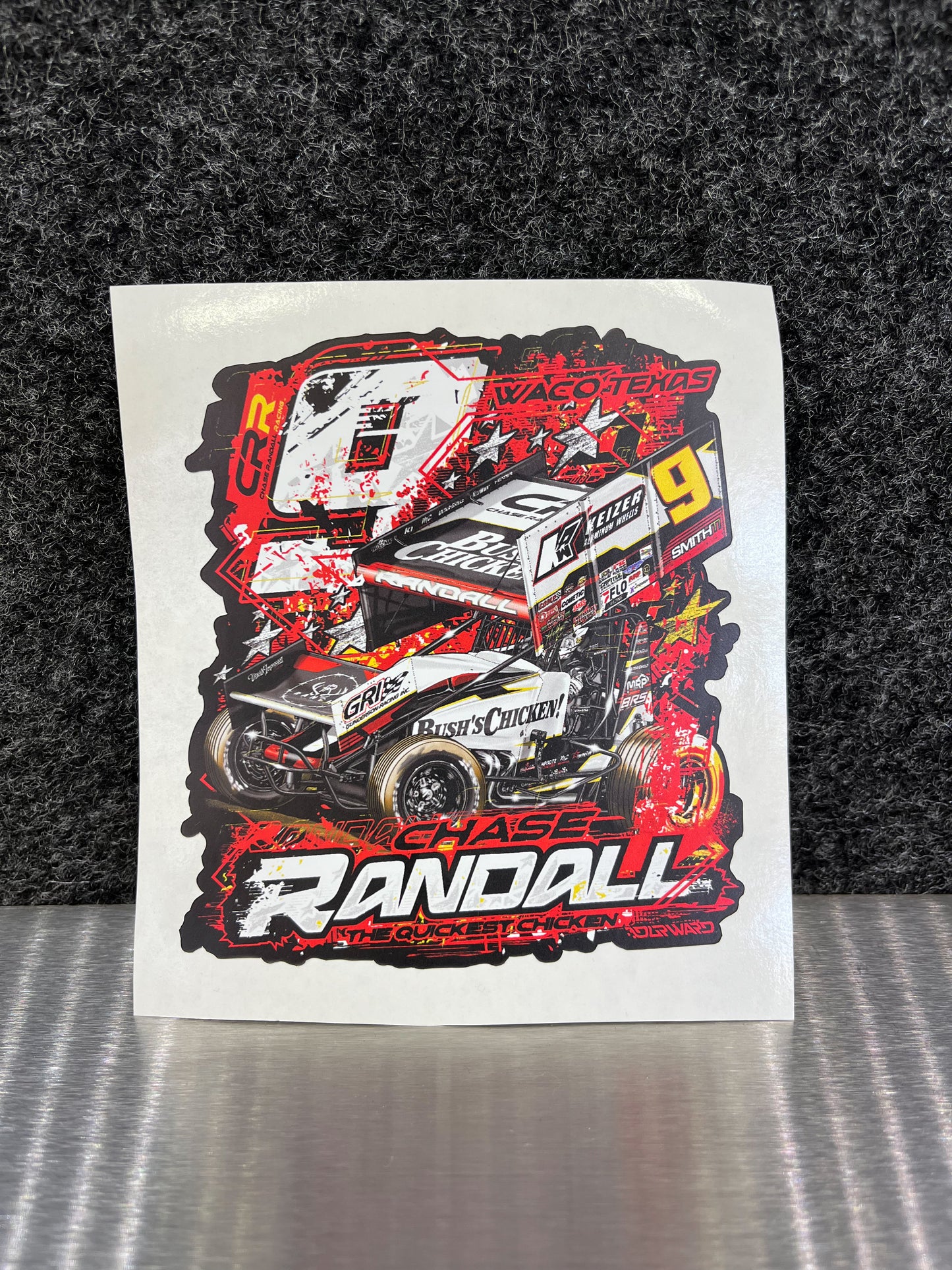 Back in Red Decal